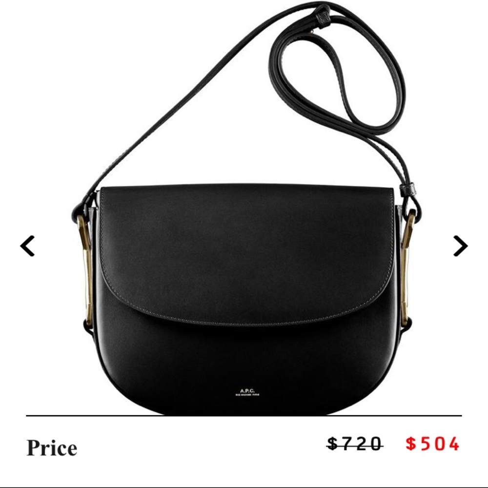 APC Odette black leather purse